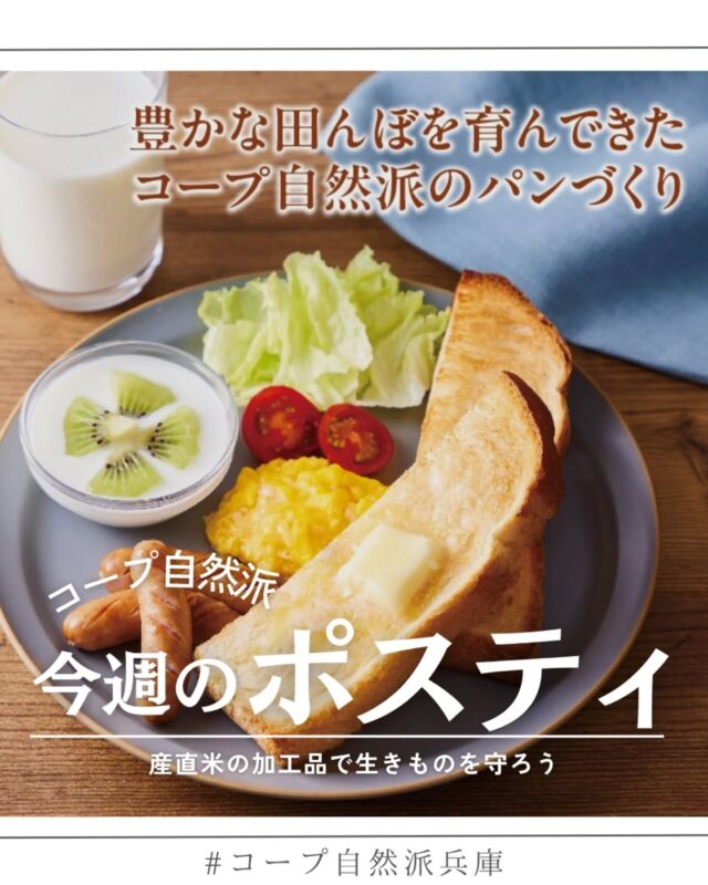 🍅@coop.shizenha.hyogo
ポスティ14号
●表紙と特集●
兵庫県豊岡市では、コウノトリが棲める環境づくりのため、農薬や化学肥料に頼らない米づくりを進め、生態系の回復に取り組んでいます。これにより、絶滅していたコウノトリが全国で約440羽まで回復しました。
コープ自然派も「食・農・環境は一体」と考え、生きものにやさしい米やパンづくりを通じてこの取組を応援しています。
また、2025年7月には徳島県小松島市で、生物多様性を守る農業の国際会議「ICEBA7」が開催され、カタログなどで情報を発信予定です。ぜひご注目ください！

▷【ハートキャンペーン延長します🛌】
　➡寝具もオーガニックってあるんです！
　　心地良い寝心地、めぐるで試せます♪
▷【土用の丑・加持さんのうなぎ予約】
　➡安心安全は当たり前。
　　養殖から加工まで一貫生産で、味も太鼓判！
▷【17号より！万能つゆのビン回収開始♲】
　➡ついにリユースびんの取り組みが始まります。

＊商品案内・ポリ袋・食材セットトレイの回収に
ご協力をお願いします＊
コープ自然派では資源循環と廃棄物の削減のため、
商品案内(カタログ)や容器・包装を回収しています。

 −−−−−−−−−−−−−−−−−−−−−−−−−−−−−−−−−−−−

コープ自然派兵庫
組合員より発信中✈
選ぶもので社会は変わる
選ぶことで未来を変えよう
@coop.shizenha.hyogo

−−−−−−−−−−−−−−−−−−−−−−−−−−−−−−−−−−−−

#ポスティ 14号
#米加工品
#コウノトリ
#生物多様性
#生態系保全
#生協 #コープ自然派 #コープ自然派兵庫 #コープ自然派のあるくらし #生協宅配 #生産者さんに感謝 #オーガニックな暮らし #無農薬 #遺伝子組み換えでない  #自然を守る #国産オーガニック #ネオニコフリー #エシカルライフ #選ぶ